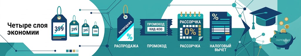 Четыре способа снизить цену онлайн-курса: распродажа, промокод, рассрочка, вычет