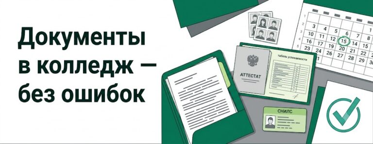 Как подать документы в колледж в 2026 году: сроки, конкурс и типичные ошибки