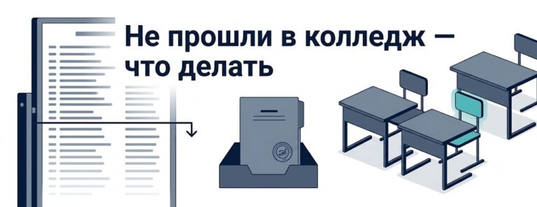 Не прошли по конкурсу в колледж: что делать в 2026 году