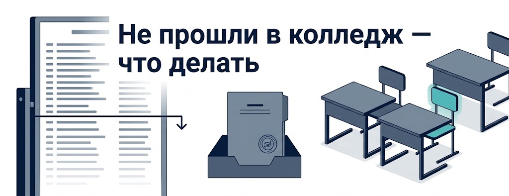 Не прошли по конкурсу в колледж: что делать в 2026 году