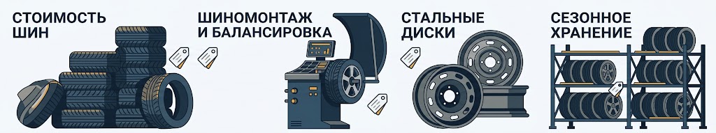 Из чего складывается чек за смену резины: шины, шиномонтаж, второй комплект дисков, хранение